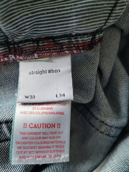 Jean straight en coton et polyester recyclés waterless