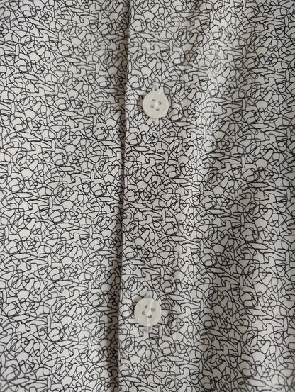 Chemise slim imprimé motif ligne satin d