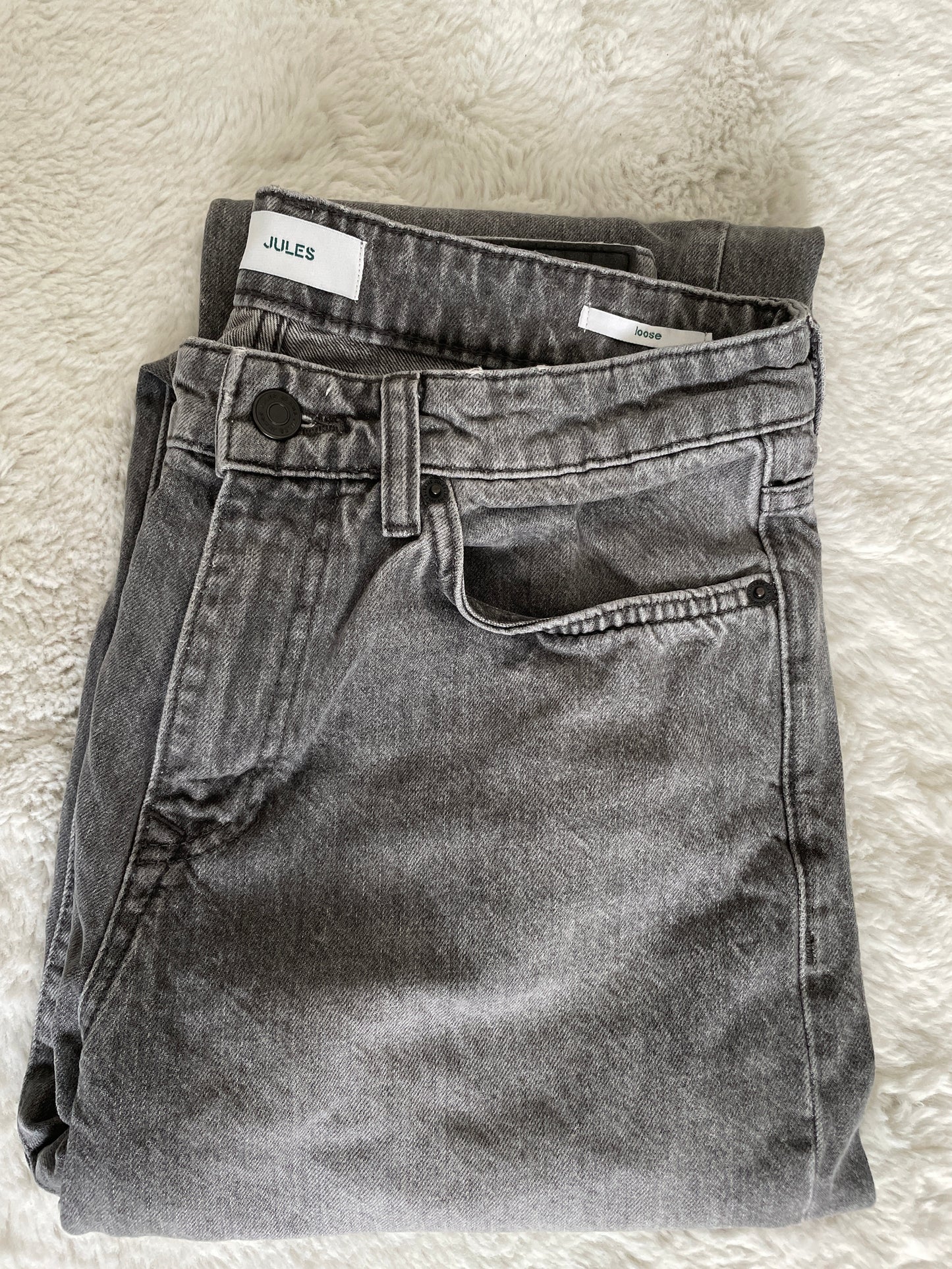 Jean loose gris