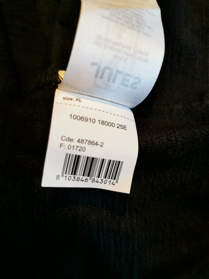 Chemise noire manches courtes es