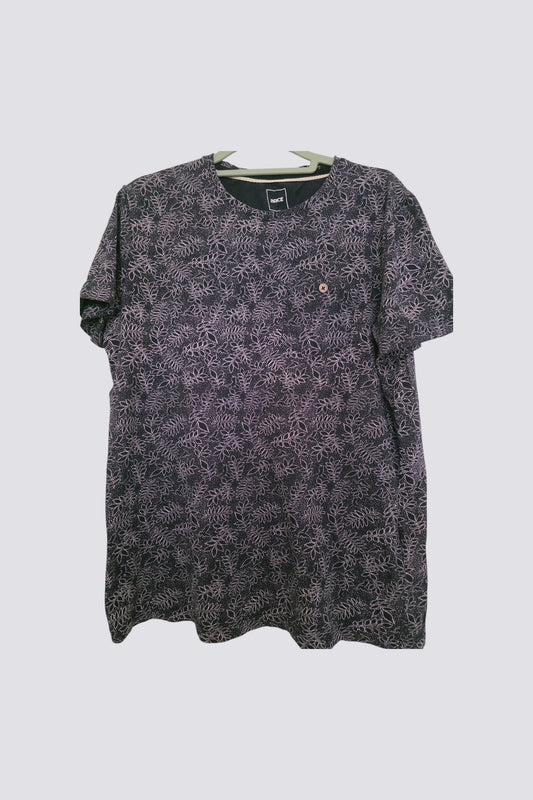 Tee-shirt col rond motifs floraux