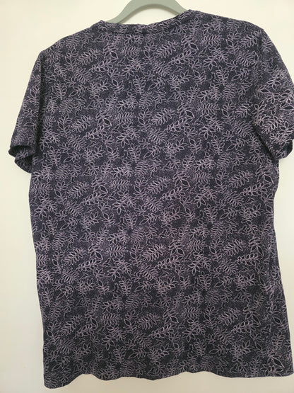 Tee-shirt col rond motifs floraux