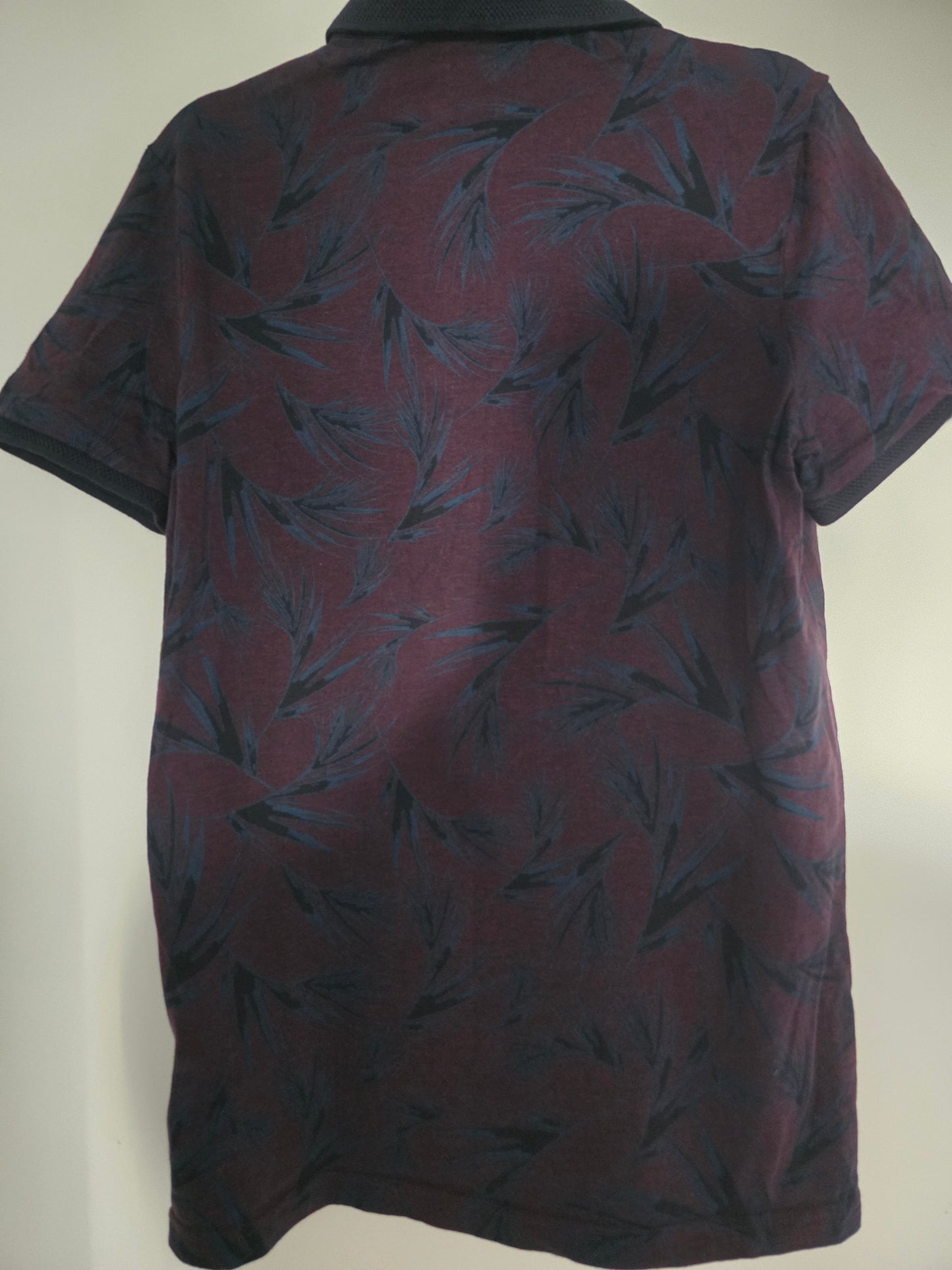 Polo manche courte imprimé feuilles