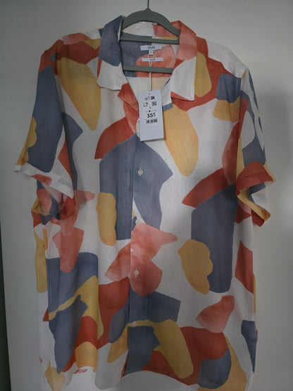 Chemisette regular imprimé en viscose