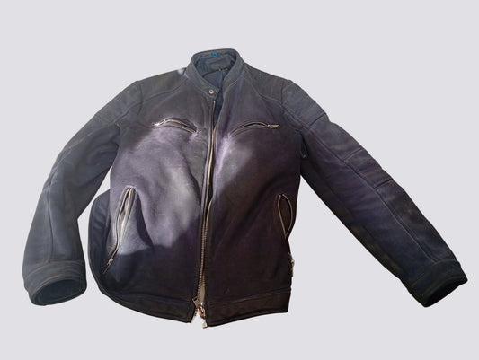 Blouson col montant type biker