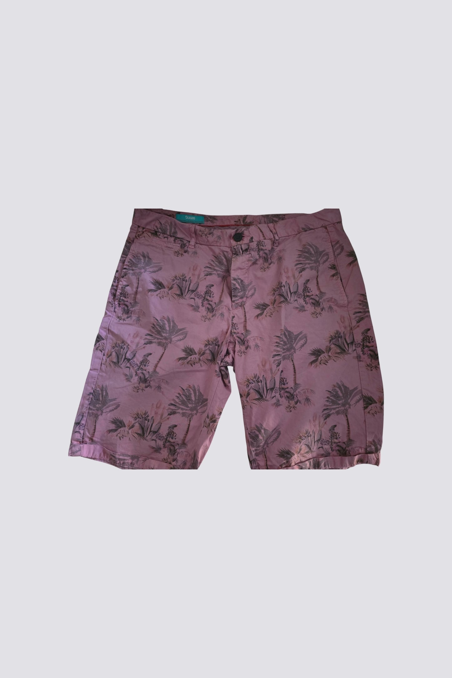 Bermuda chino imprimé palmiers