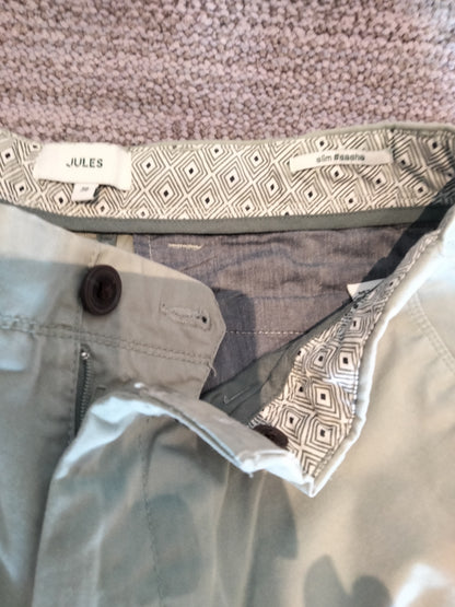 Pantalon toile vert pâle