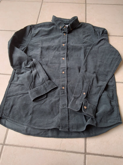 Chemise regular unie coton recyclé  velours