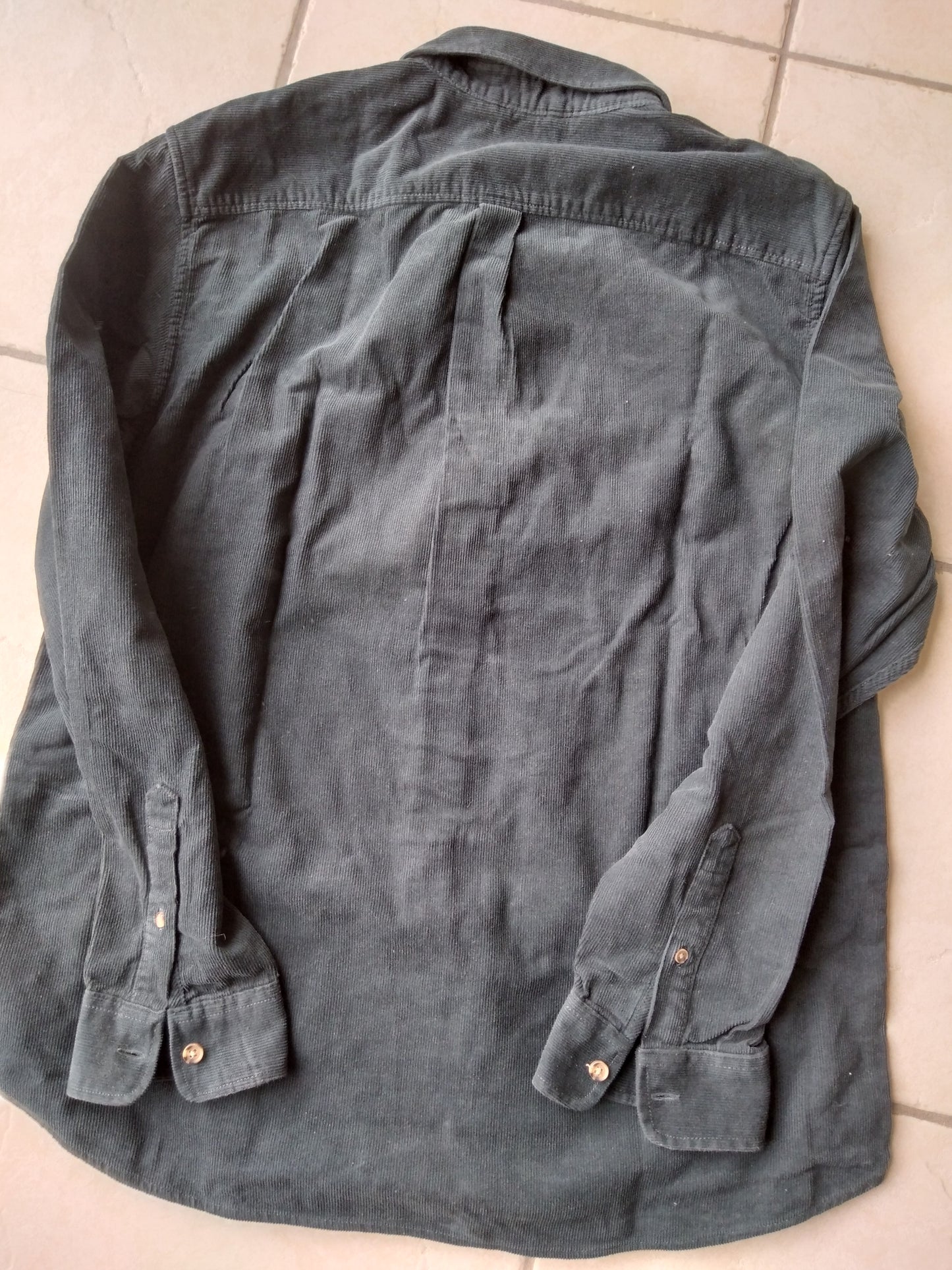 Chemise regular unie coton recyclé  velours