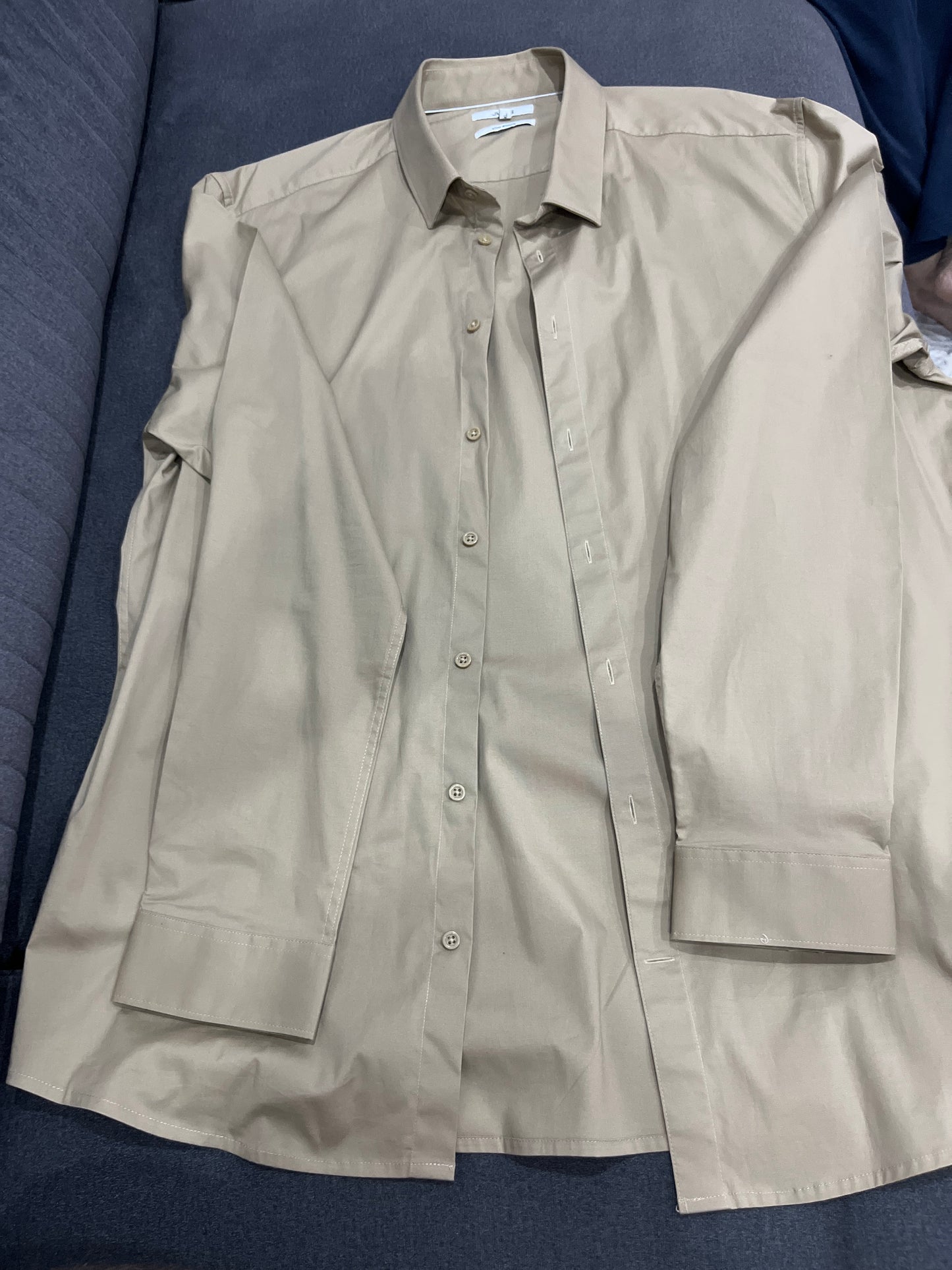 Chemise slim unie coton biologique