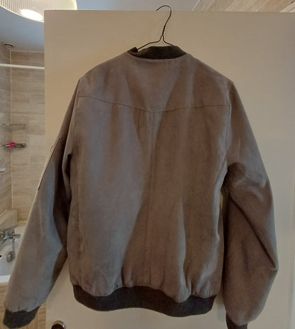 Blouson fausse suédine col teddy