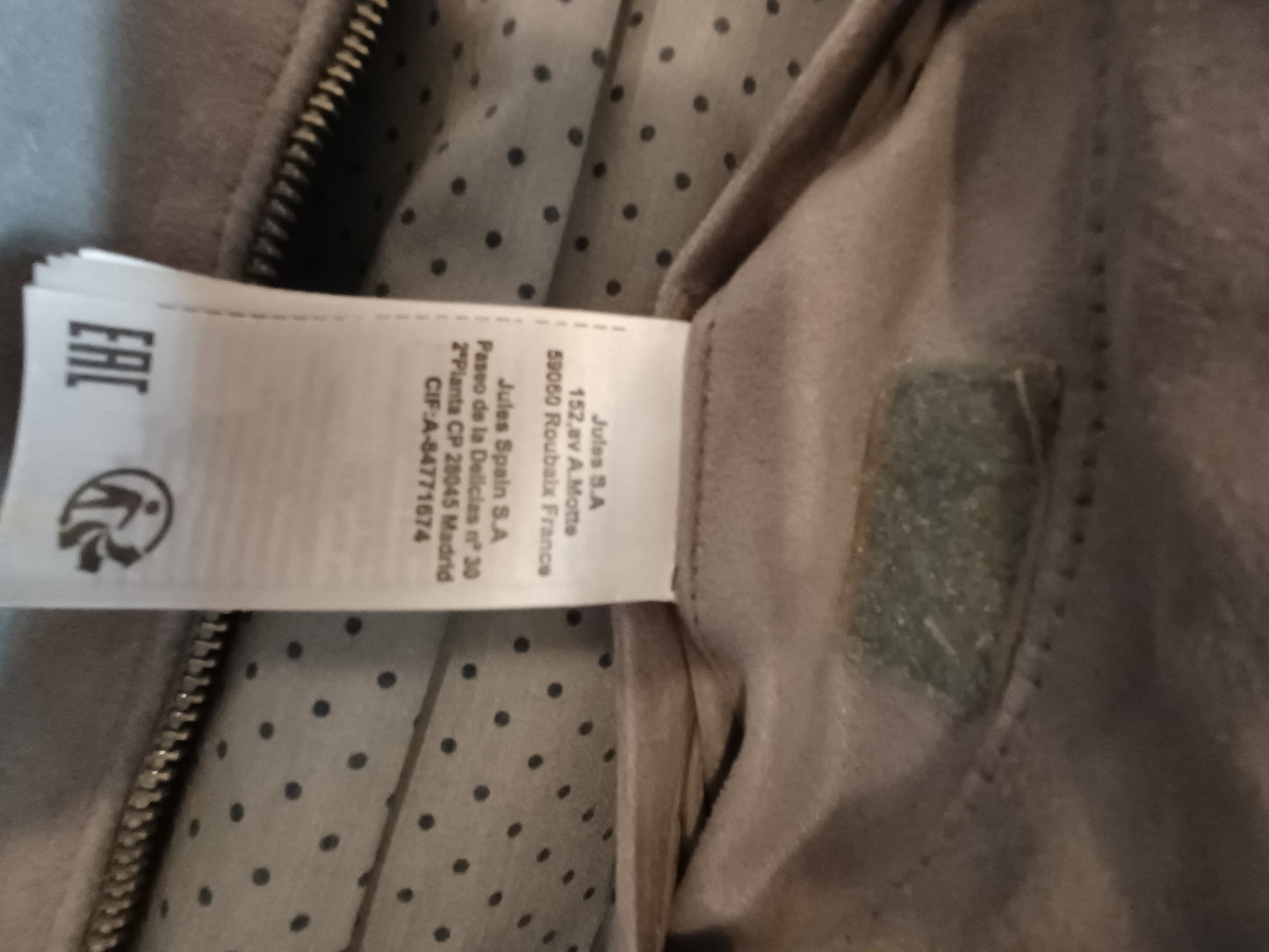 Blouson fausse suédine col teddy