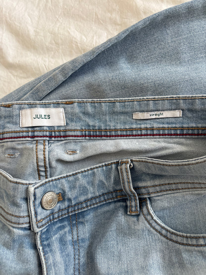 Jean straight en coton et polyester recyclés