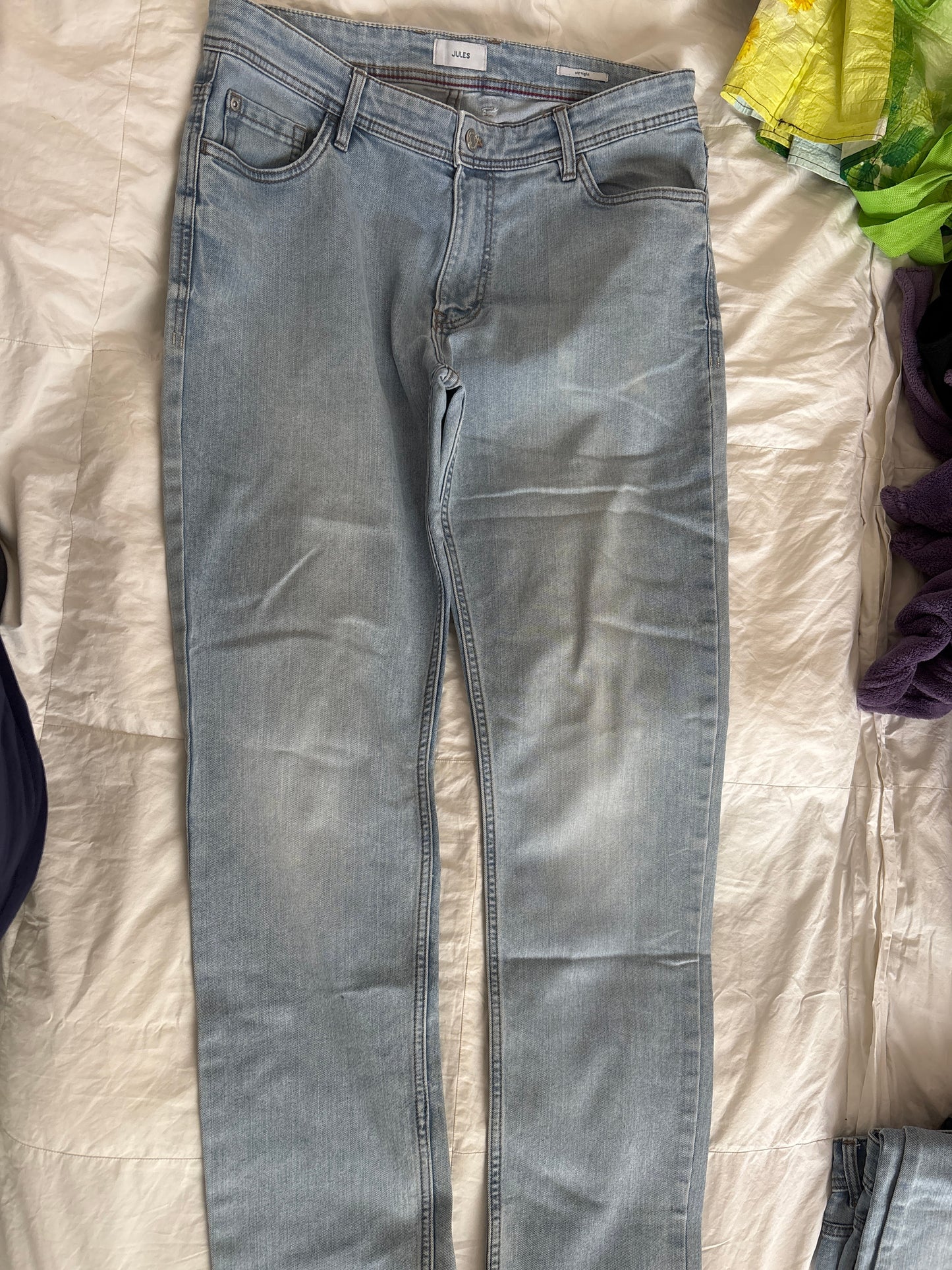 Jean straight en coton et polyester recyclés