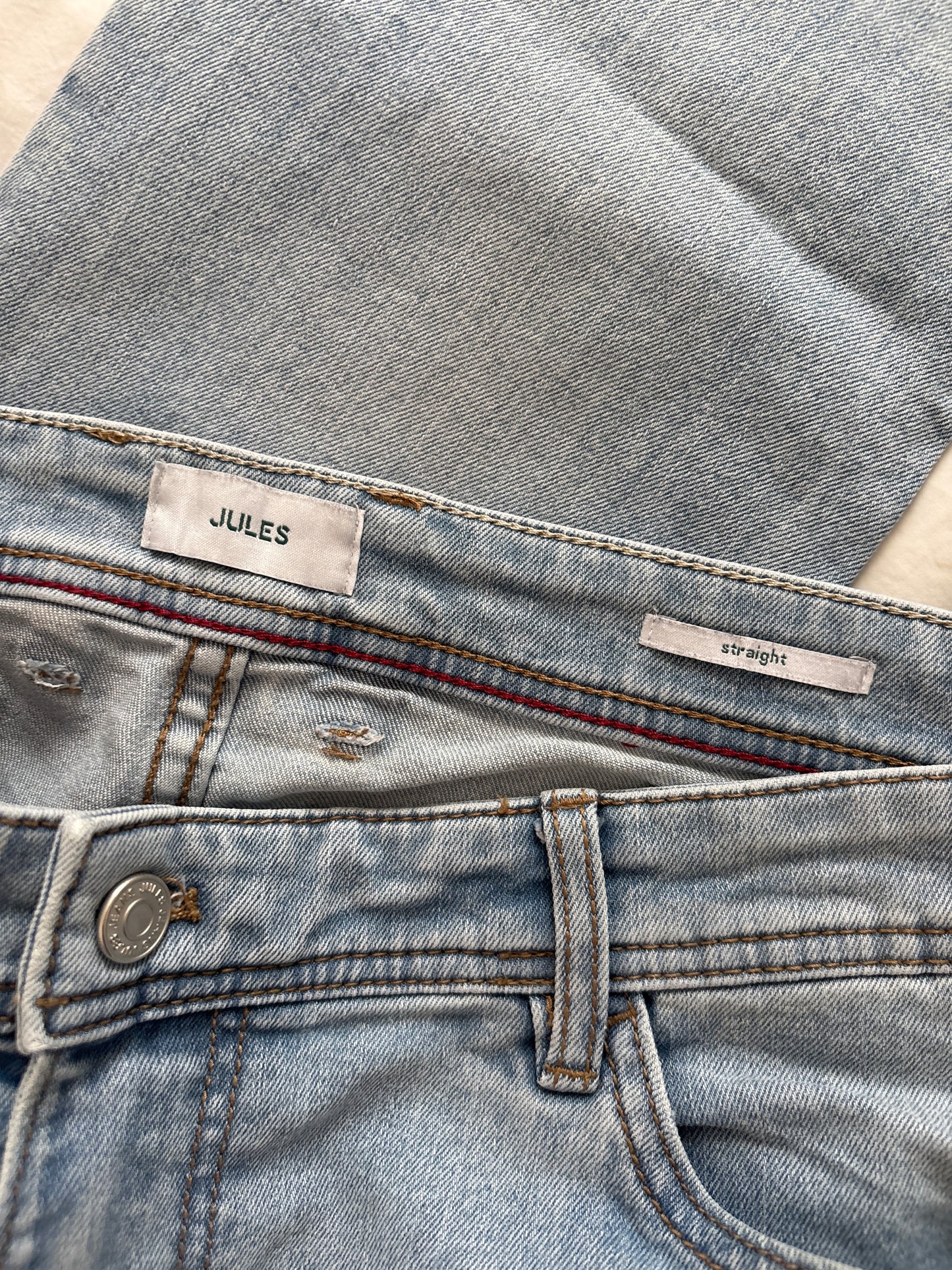 Jean straight en coton et polyester recyclés