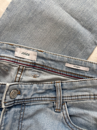 Jean straight en coton et polyester recyclés