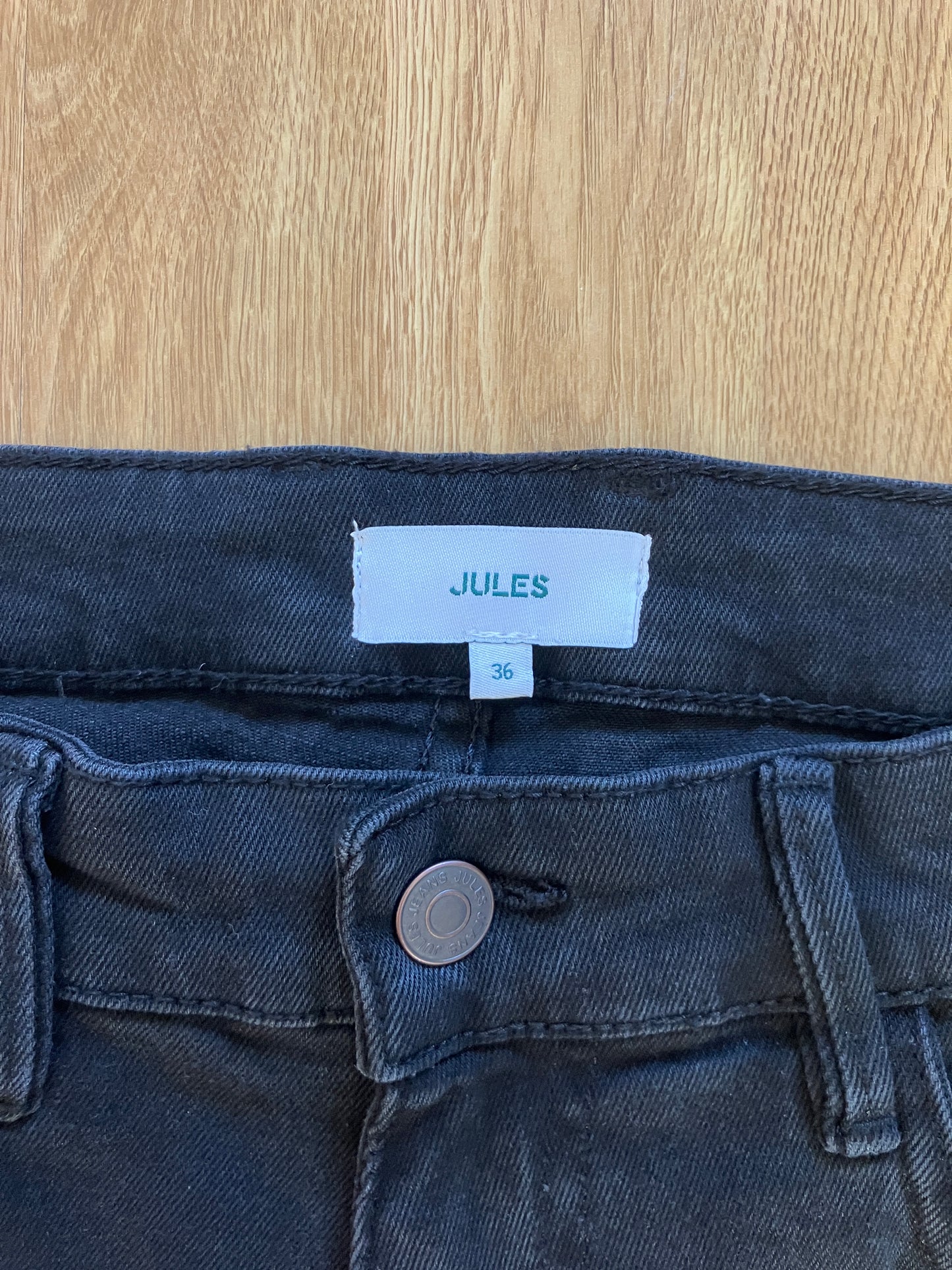 Short en jean Noir