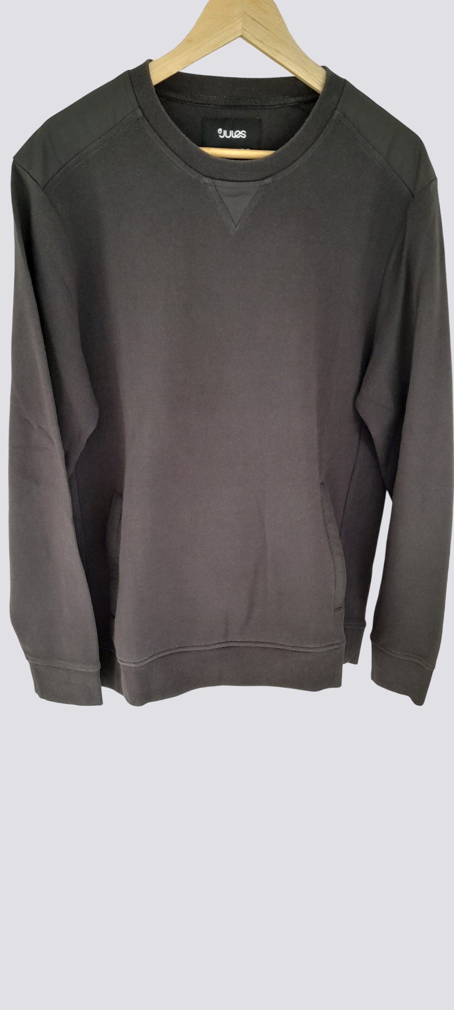 Sweat uni empiècement épaule