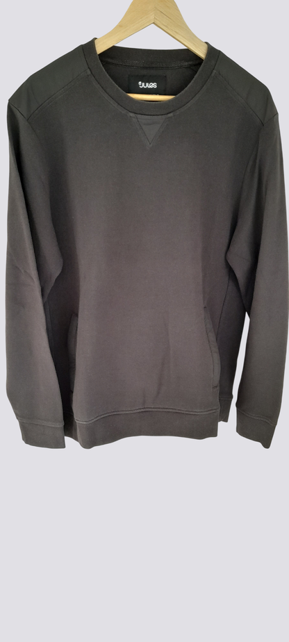 Sweat uni empiècement épaule