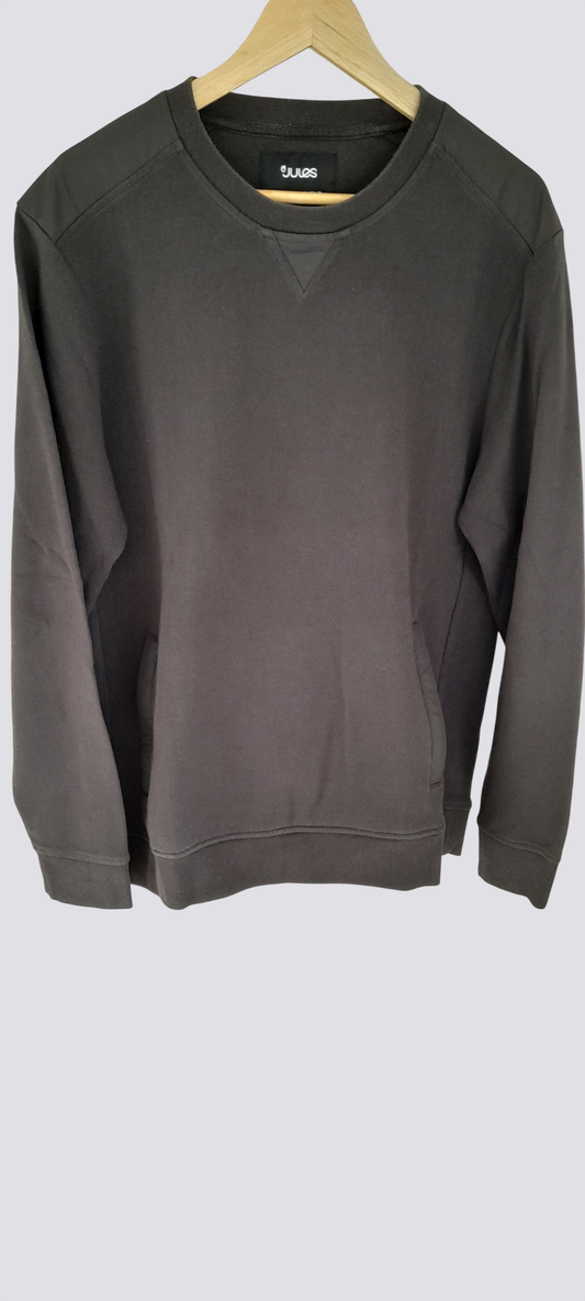 Sweat uni empiècement épaule