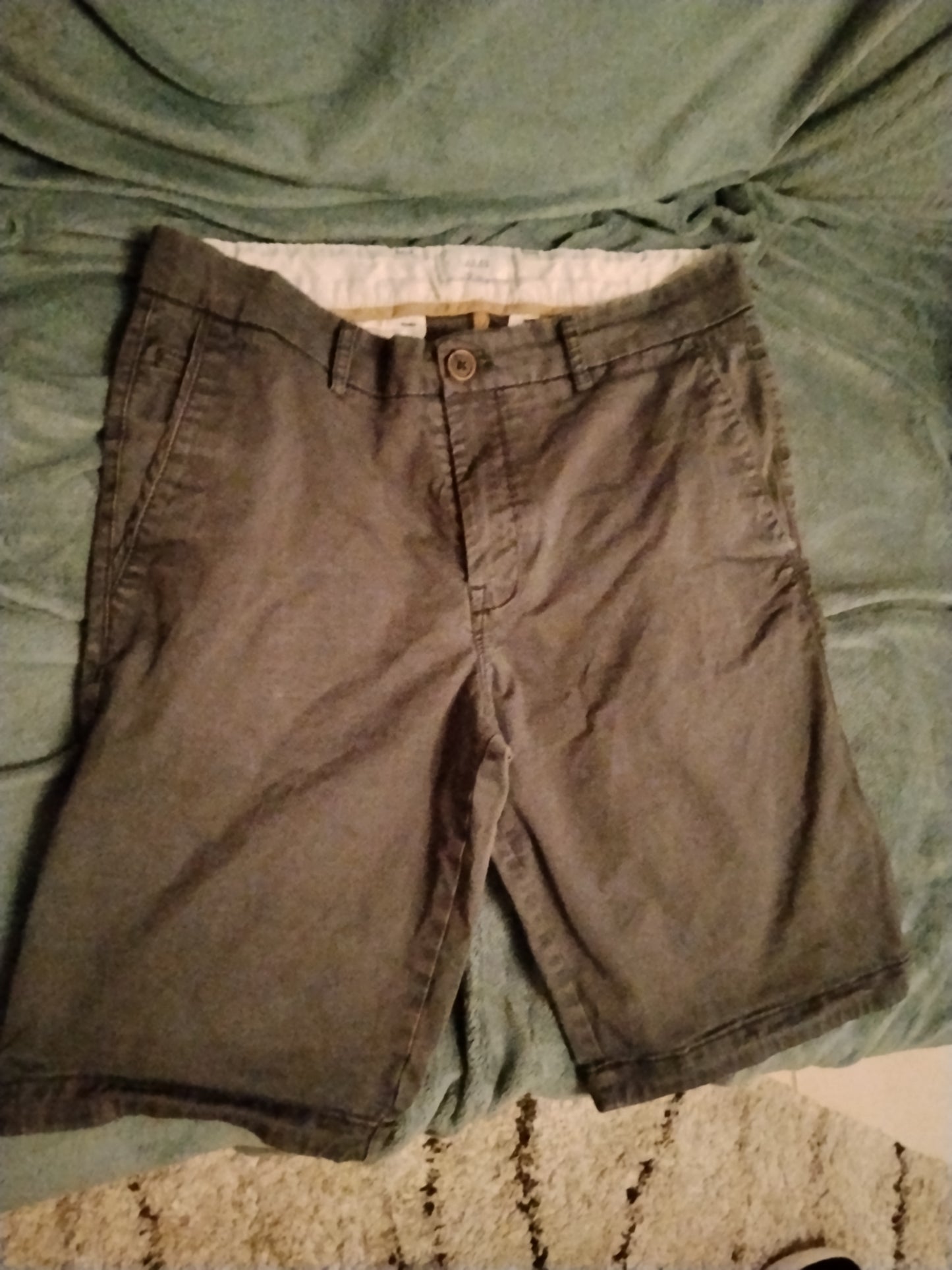 Bermuda chino uni avec ceinture