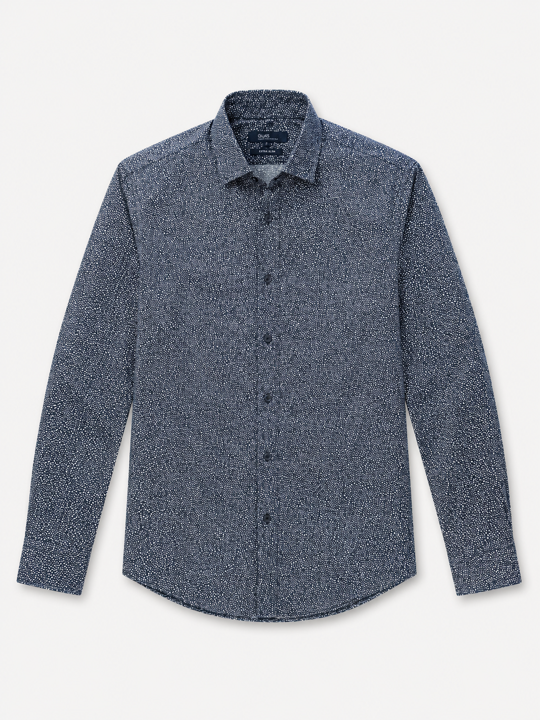 Chemise marine et blanche imprimee