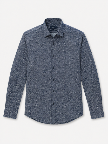 Chemise marine et blanche imprimee