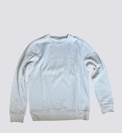 Sweat col rond uni - Beige