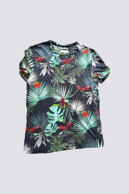 Tee shirt imprimé feuillages all over