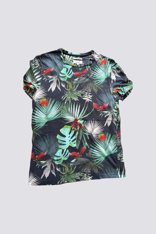 Tee shirt imprimé feuillages all over