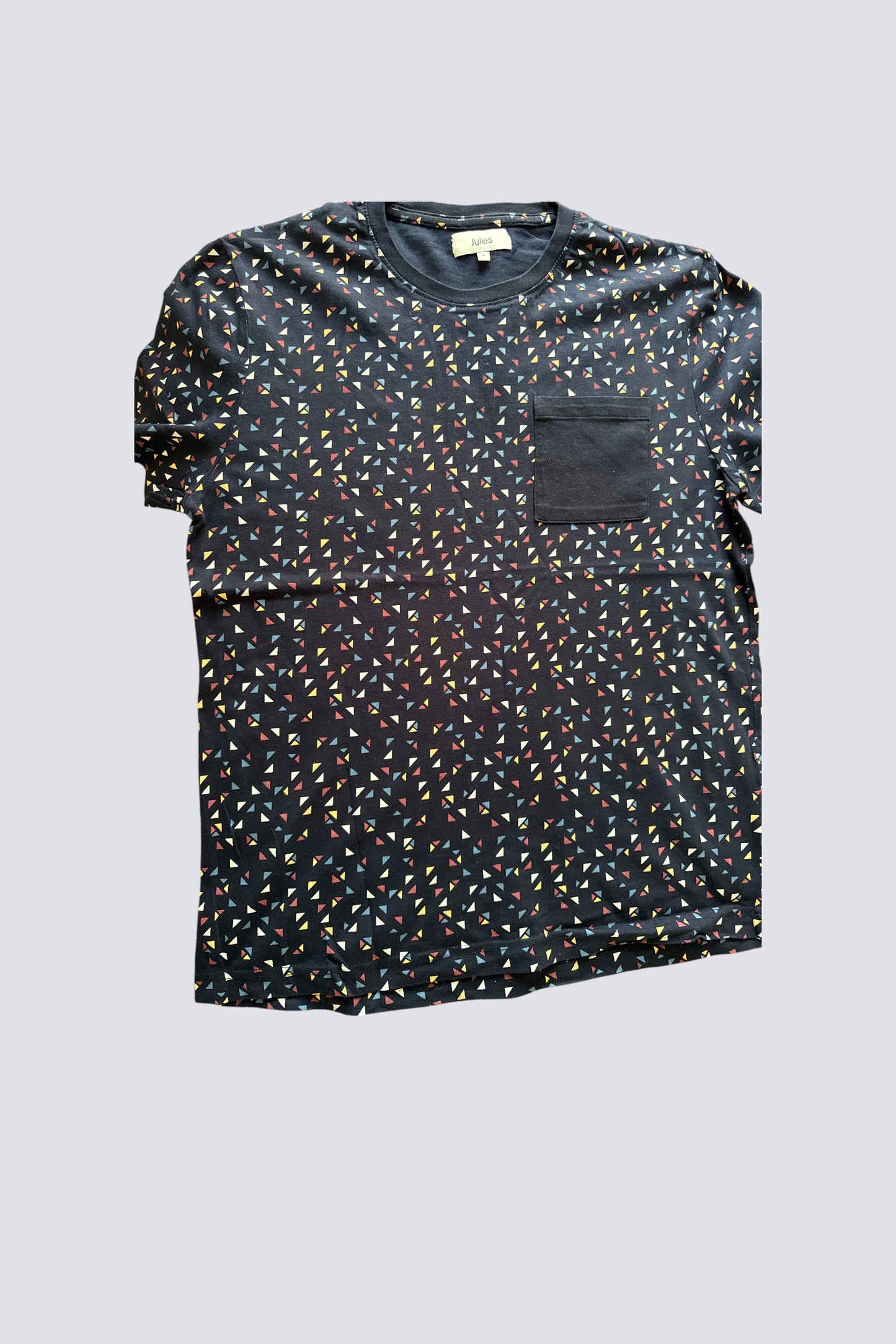 Tee shirt col rond imprimé géométrique