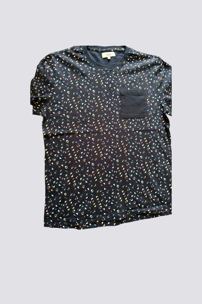 Tee shirt col rond imprimé géométrique