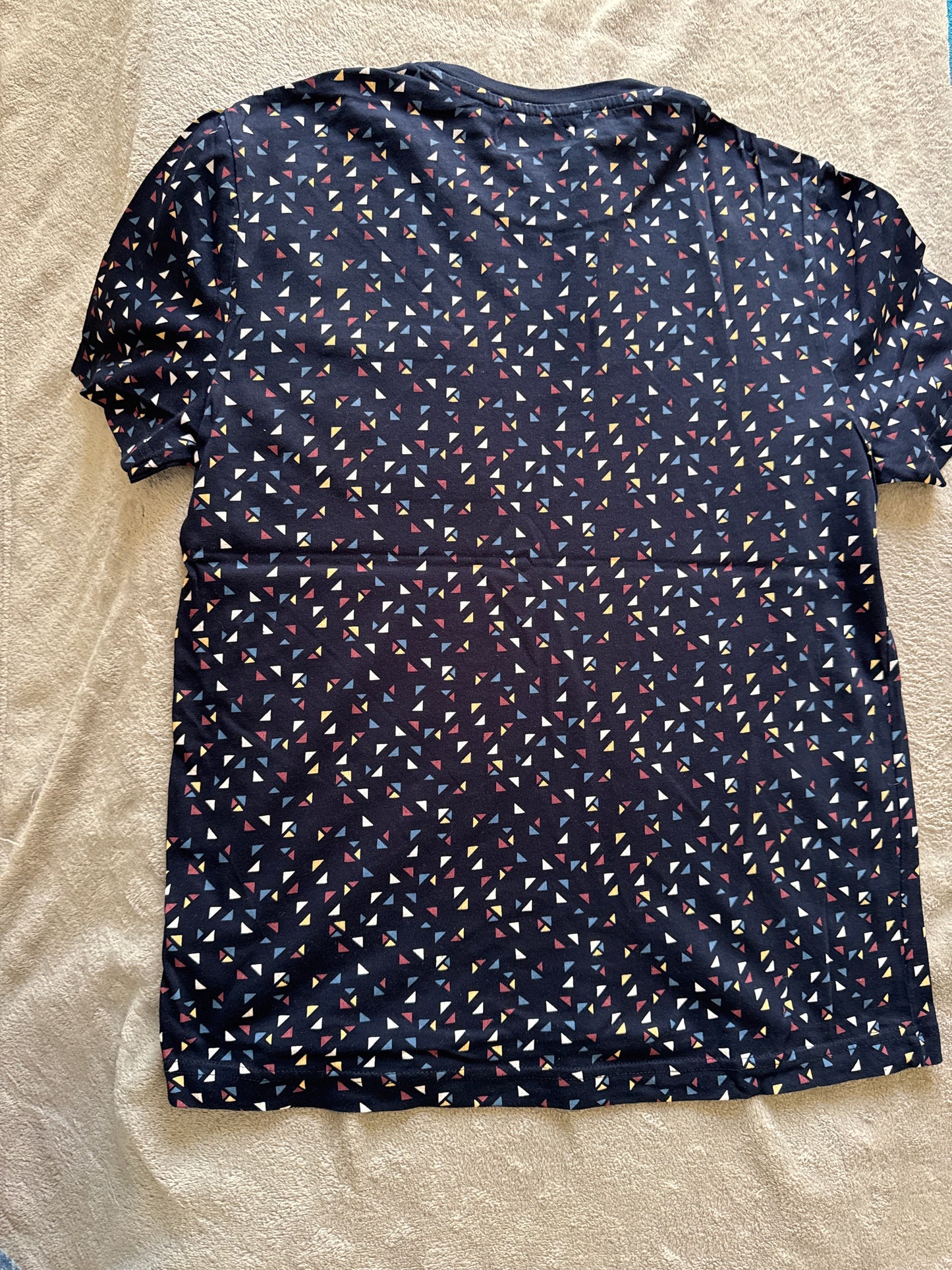 Tee shirt col rond imprimé géométrique