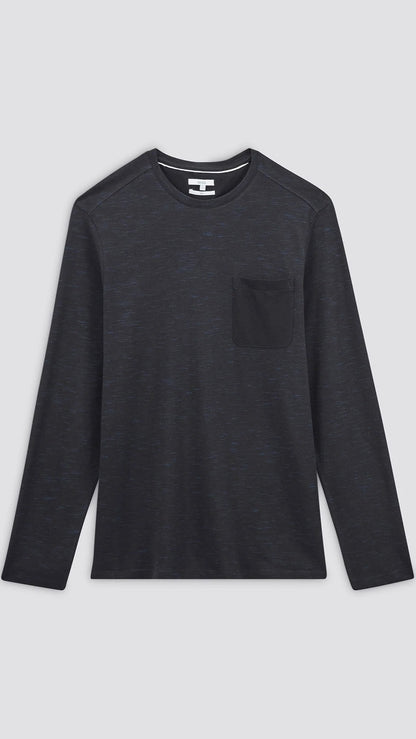 Tee shirt piqué sur poche contrastée