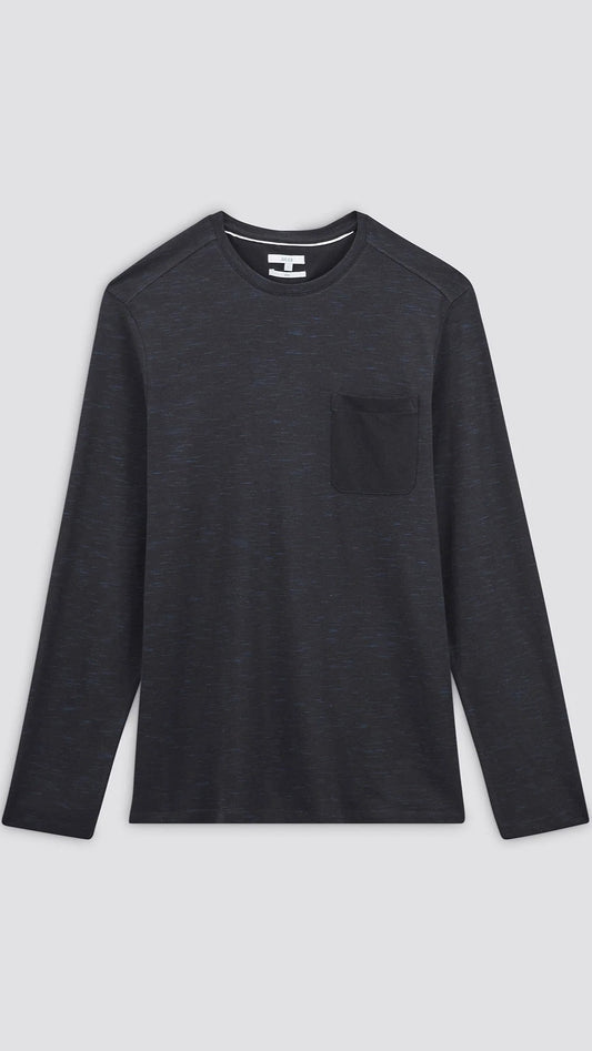 Tee shirt piqué sur poche contrastée