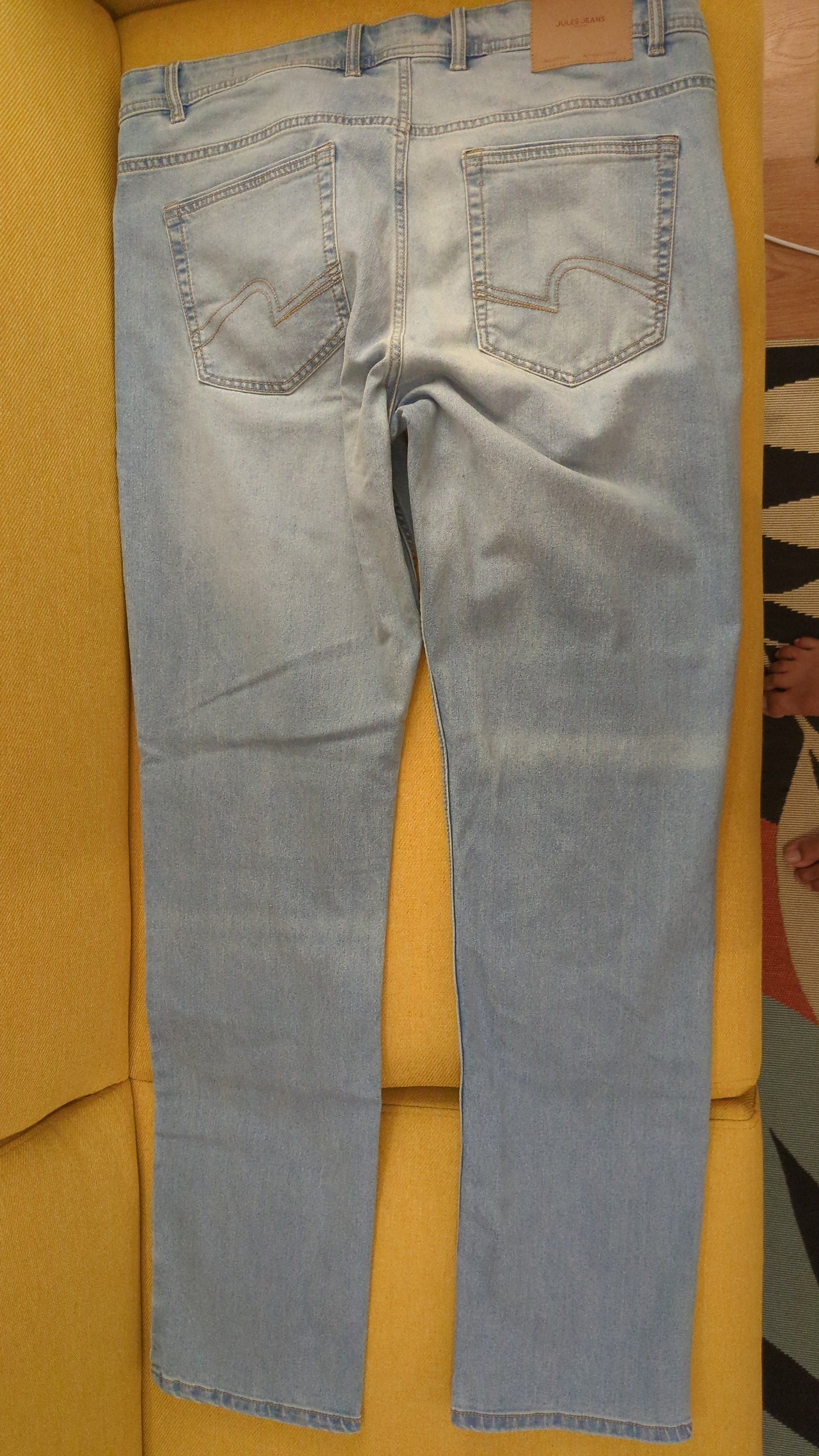 Jean regular en coton et polyester recyclés