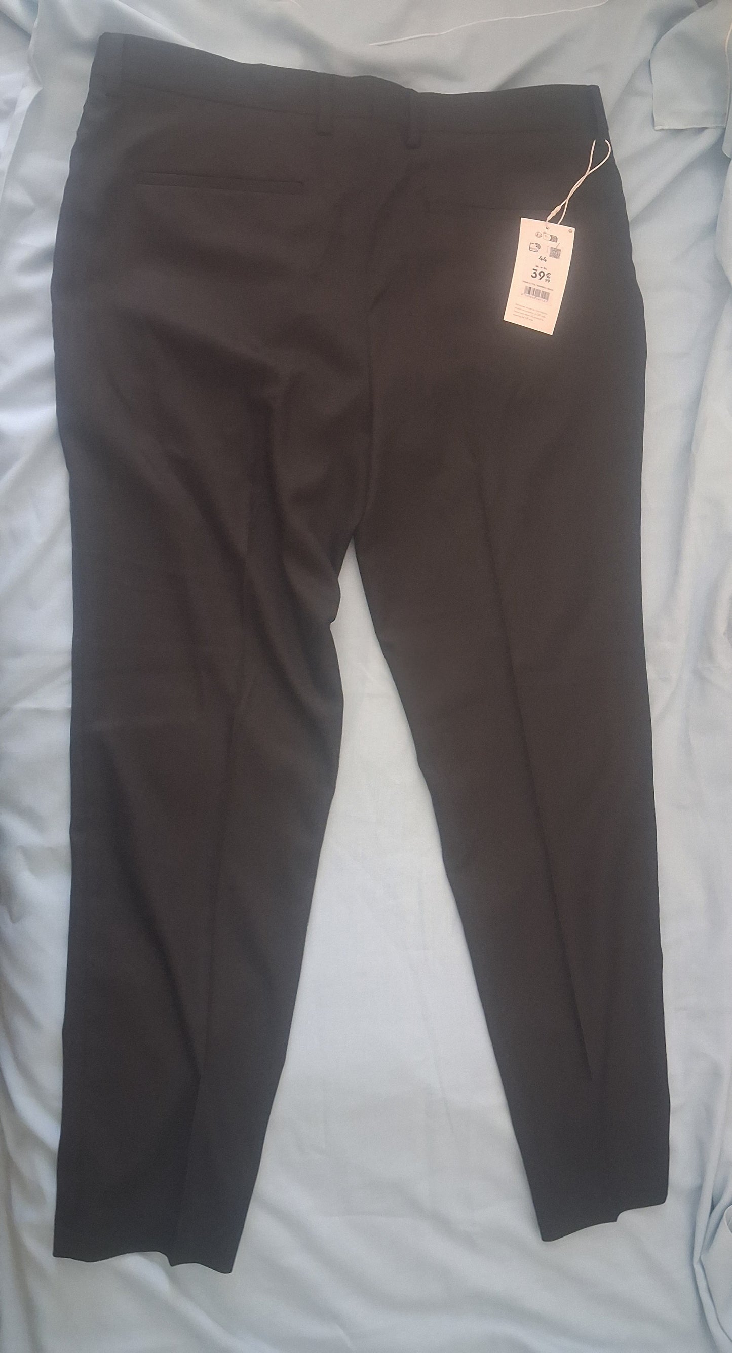 Pantalon costume slim noir