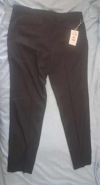 Pantalon costume slim noir