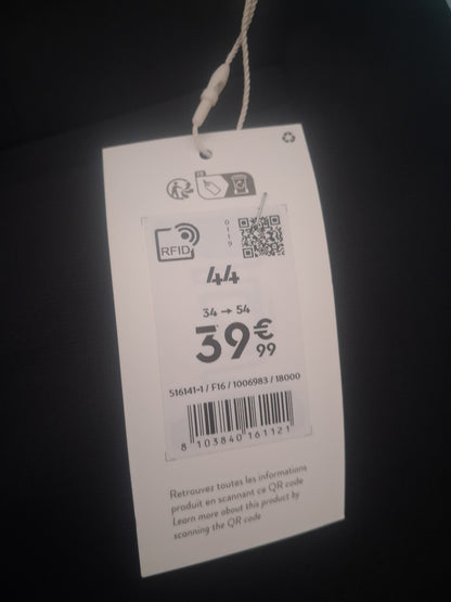 Pantalon costume slim noir