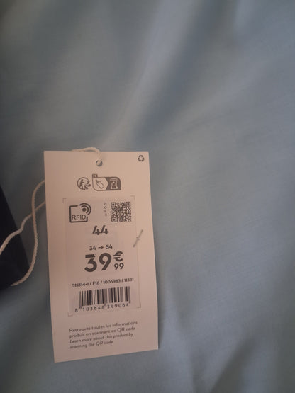 Pantalon costume slim bleu