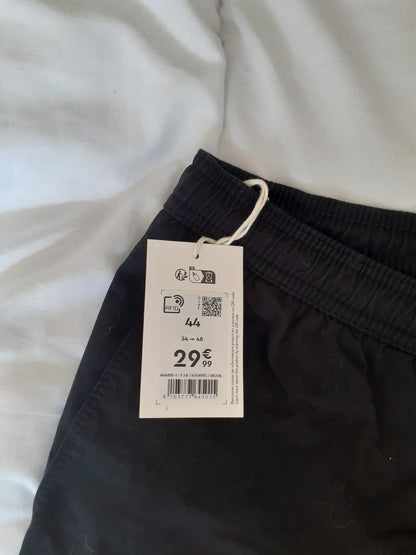 Bermuda chino uni taille élastiquée