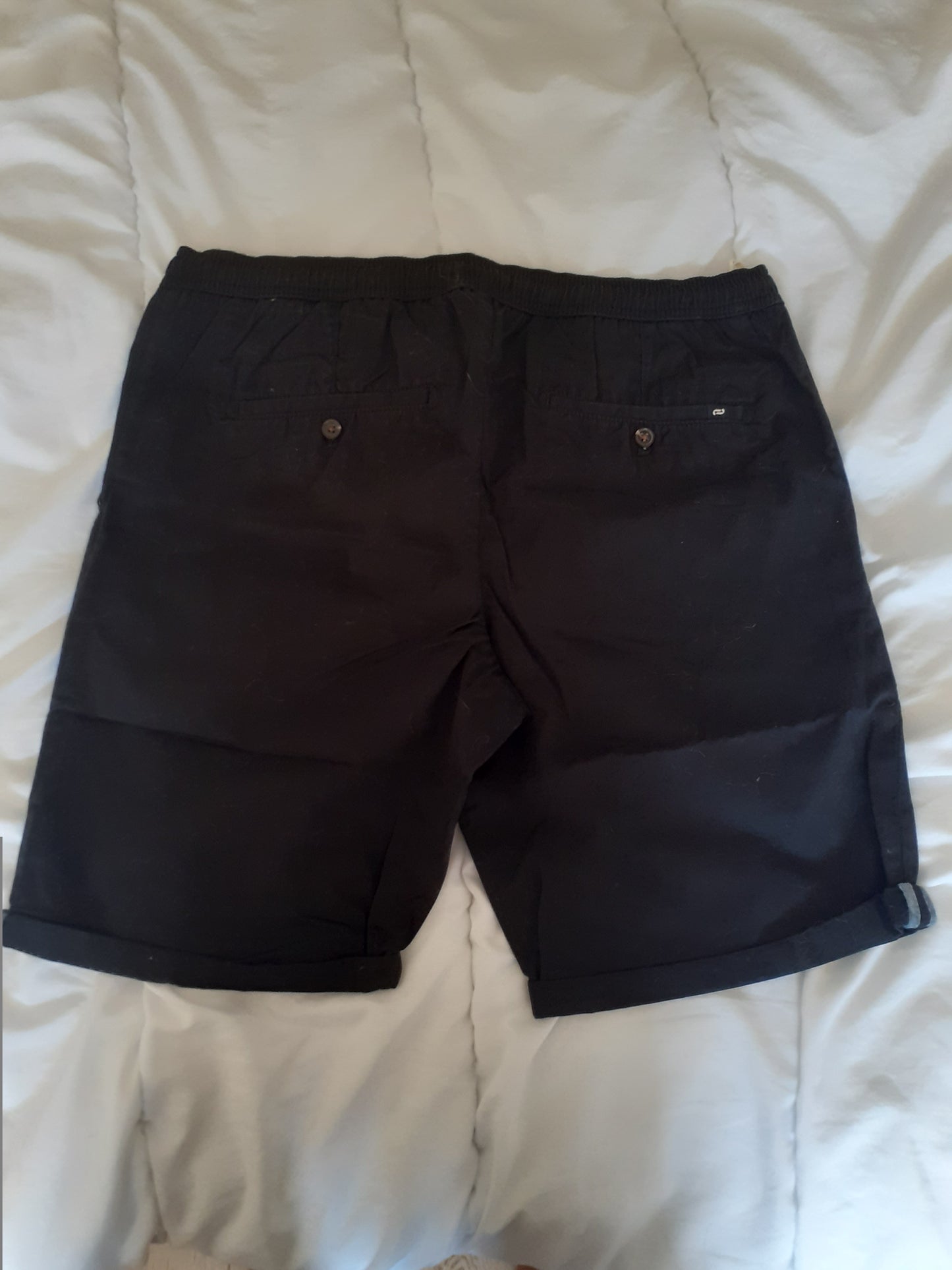Bermuda chino uni taille élastiquée