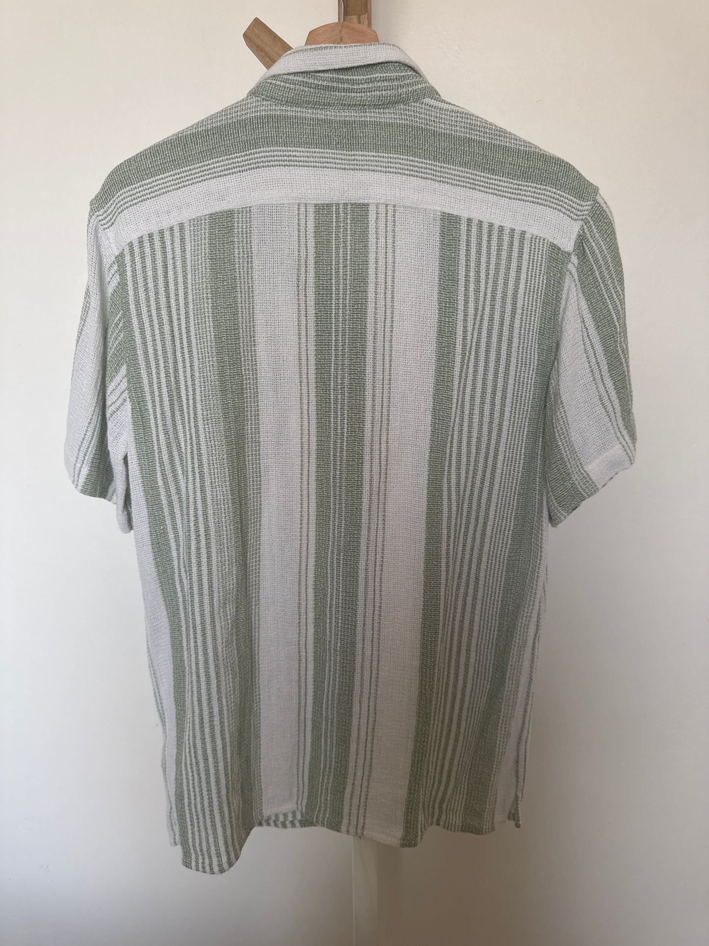 Chemisette regular rayures coton texturé polyester recyclé