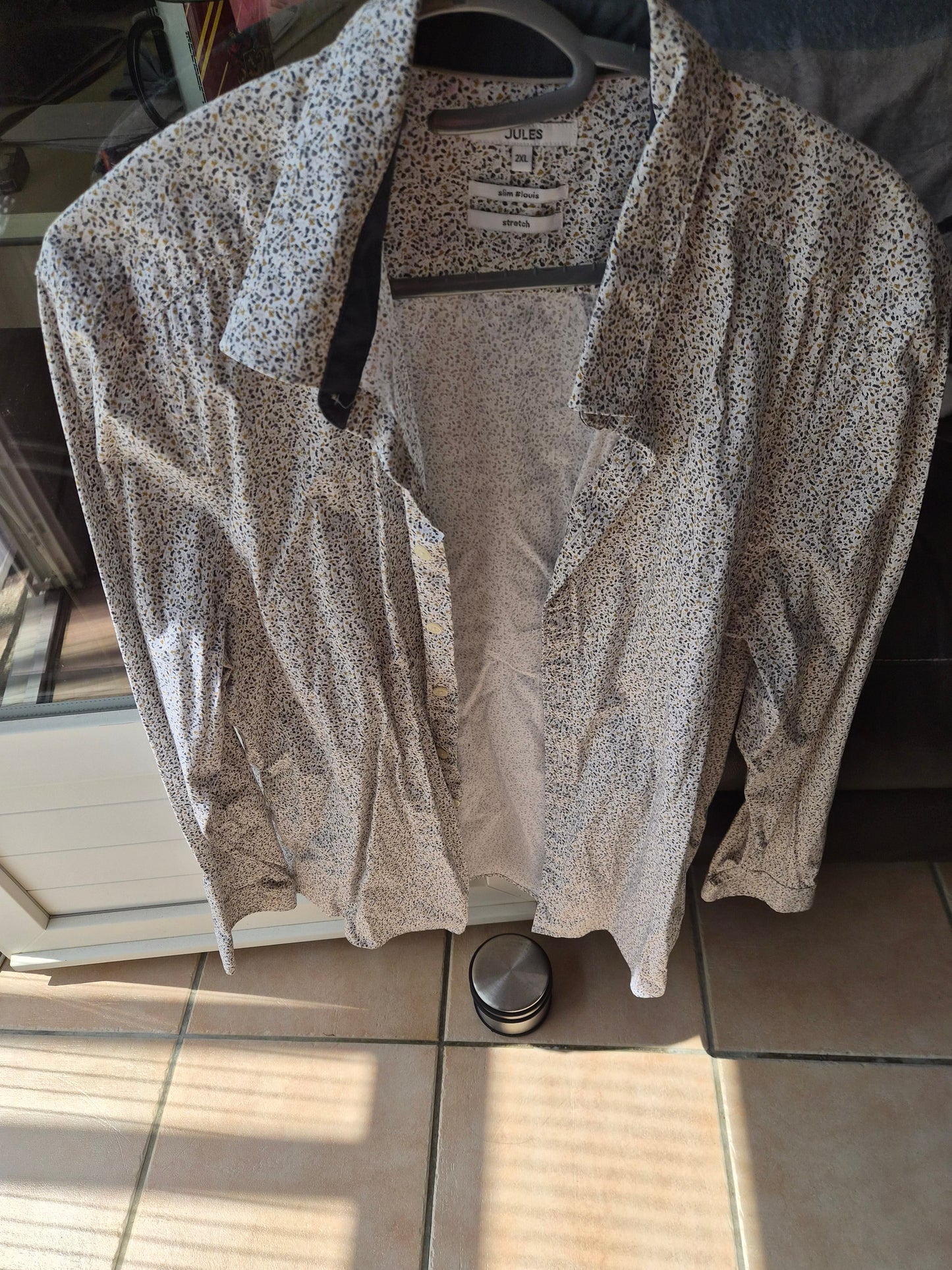 Chemise slim imprimé tache coton