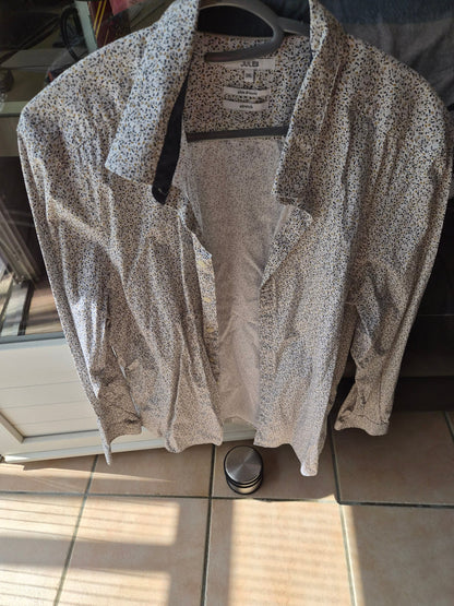 Chemise slim imprimé tache coton