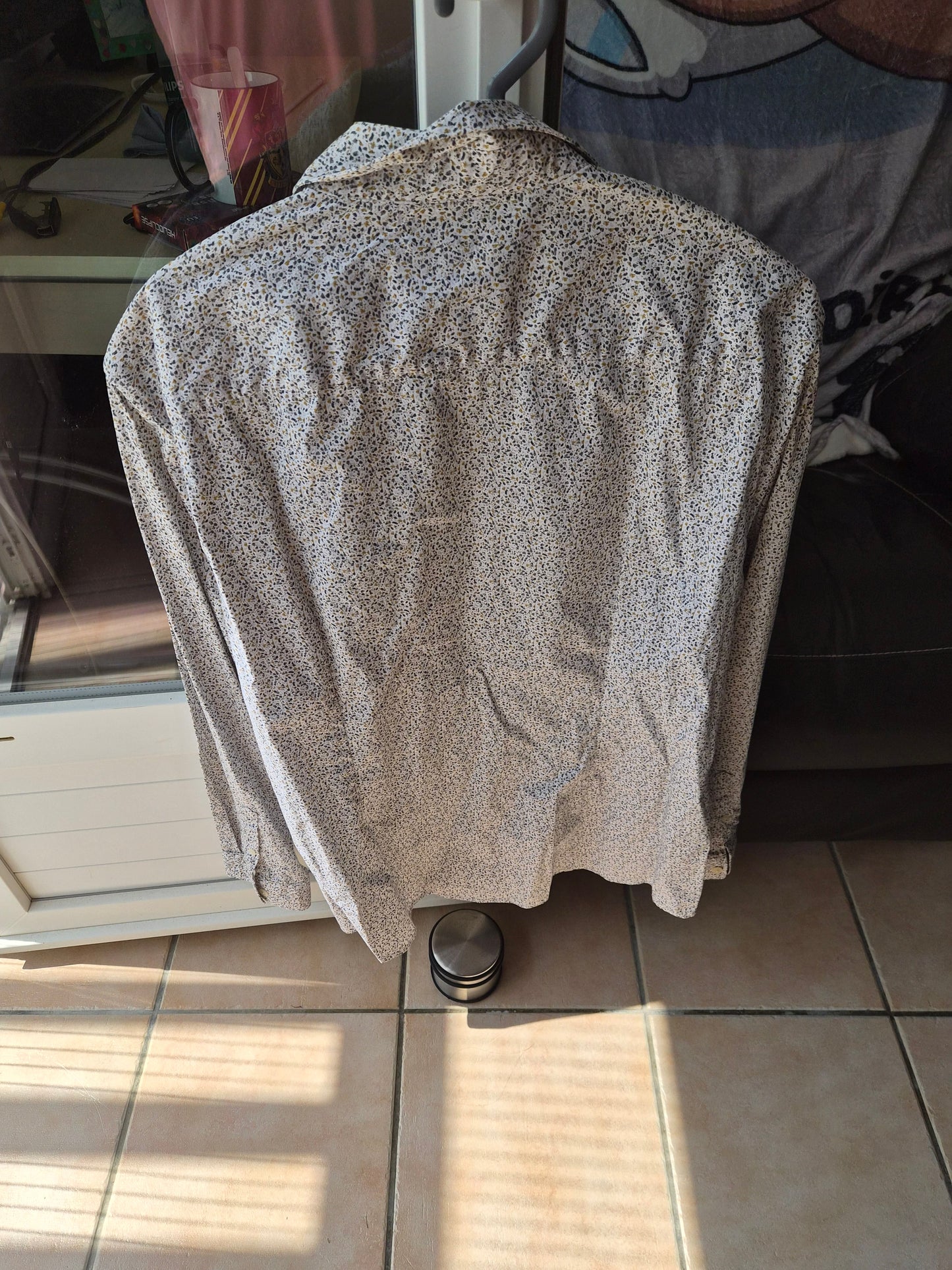 Chemise slim imprimé tache coton