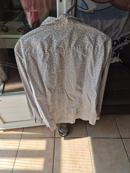 Chemise slim imprimé tache coton