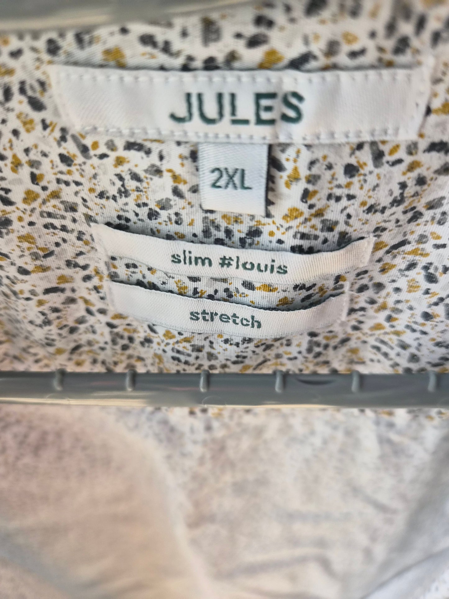 Chemise slim imprimé tache coton
