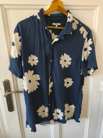 Chemise hawaienne imprimée viscose lin