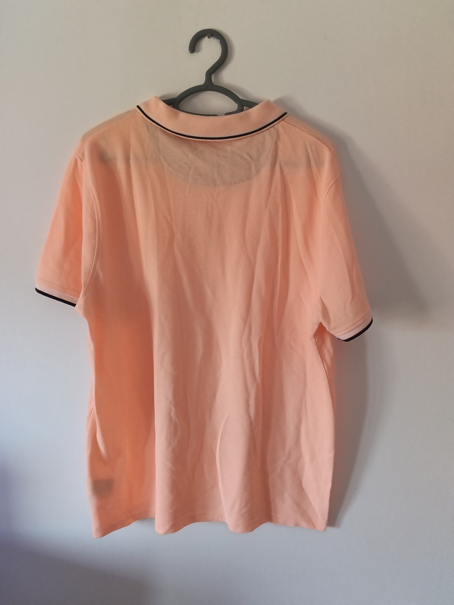Polo en maille piquée , rayure col et ba